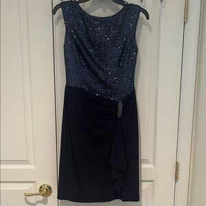 Lauren Ralph Lauren Midnight Blue Sequin Midi Dress